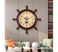 OSKOE Horloge Murale De Volant De Bateau De 44cm pour La Décoration De Salon,D