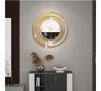 OSKOE Horloge Murale Design Moderne, 45cm Grande Horloge Murale Ronde, Horloge Decoration Murale, Pendules Murales à Quartz Silencieuse pour Salon Chambre Bureau Cuisine Maison Déco,Black/White