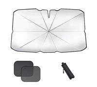 OSKOE Pare Soleil Voiture Pare Brise Avant Parapluie Pliant Pare-Soleil Universel pour La Plupart des Voitures,145 x 65 cm