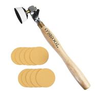 O'skool Ensemble d'outils de ponçage auto-alignant pour tournage du bois avec 10 disques assortis de 50 mm, idéal pour le tournage du bois pour bols, plateaux, certaines broches et formes concaves