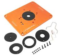 O'SKOOL Plaque d'insertion de table de défonceuse en aluminium de précision, modèles de toupie pré-percés pour s'adapter à plusieurs défonceuses de différents modèles