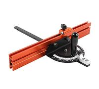 O'skool Système de guide d'onglet de 457 mm (18 pouces) avec fente standard de 19 x 9,5 mm et trous d'arrêt à 0°, 22,5°, 30°, 45°, 60°, 67,5°, 90° pour scie à table universelle