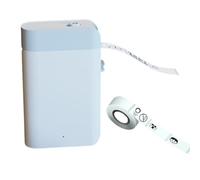 OSKOPWRC Étiqueteuse, Mini imprimante d'étiquettes Bluetooth, Portable sans Fil Rechargeable avec Cutter intégré, Outil d'impression Thermique avec câble de Chargement Blanc