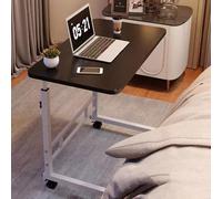 OSKOPWRC Table de chevet mobile pour ordinateur portable, table de chevet portable réglable en hauteur avec roulettes, bureau mobile pour ordinateur portable pour la maison, le bureau, table de