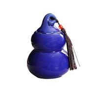 OSKOUR 10x7 cm trésor bleu gourde en céramique réservoir de thé en céramique thé café sucre bidons en céramique ensemble bidons noix pots pour la décoration de cuisine