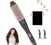Oskuglin Thermal Brush, 38 MM 3 en 1 brosse à cheveux chaude avec Peigne Chauffant, Brosse Thermique Volumatrice, Amovible Portable Fer à Friser Convient à tous les types de cheveux