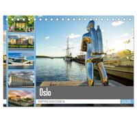 Oslo Impressionen (Tischkalender 2026 DIN A5 quer), CALVENDO Monatskalender: Zu Besuch in der Hauptstadt von Norwegen