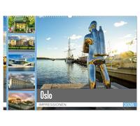 Oslo Impressionen (Wandkalender 2026 DIN A2 quer), CALVENDO Monatskalender: Zu Besuch in der Hauptstadt von Norwegen