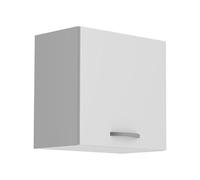 OSLO Meuble haut 1 porte - Blanc - L 60 x P 36 x H 58 cm