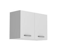 OSLO Meuble haut 2 portes - Blanc - L 80 x P 36 x H 58 cm