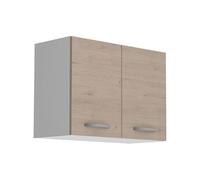 OSLO Meuble haut 2 portes - Décor Chêne Jackson - L 80 x P 36 x H 58 cm