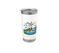 Oslo Norvège Souvenir/Oslo Gobelet isotherme en acier inoxydable double paroi