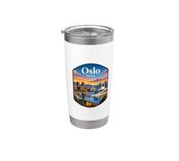 Oslo Norvège Souvenir/Oslo Gobelet isotherme en acier inoxydable double paroi