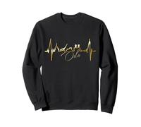 Oslo Skyline Battement Cœur Norvégien Norvège J'aime Oslo Sweatshirt