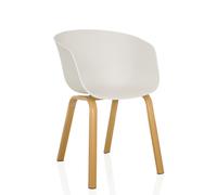 Chaise de salle à manger chaise coque OSLO W en plastique blanc