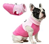 Oslueidy Chien Manteaux Chauds Chiens Vestes Hiver Pet Hoodies Sweatshirts Pullover Jumpsuit Chien Tenues de Neige Gilet pour Petits Chiens Moyens et Grands (Rose, S)