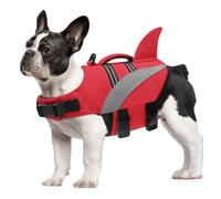 Oslueidy Gilet de Sauvetage Haute flottaison pour Chien Requin - Manteau réfléchissant pour Animaux de Compagnie - Gilet de Sauvetage pour la Natation, Le Bateau, Le Surf, Le Kayak
