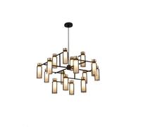 Osman 560.16 Suspension Noir Mat/Laiton Brossé avec Verre Transparent
