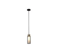 Osman 560.21 Suspension Noir Mat/Laiton Brossé avec Verre Transparent