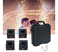 OSMARI Allumeur pyrotechnique de feu d'artifice à étincelle Froide, avec boîte, télécommande Portable sans Fil, Version Batterie, 4 pièces