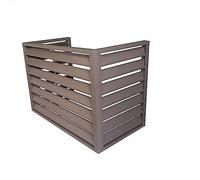 OSmari Cache climatiseur exterieur aluminium,caisson anti bruit pompe à chaleur,cache clim,Étanche À La Poussière Et À L'eau,Convient pour l'unité extérieure du climatiseur,Marron,100x50x70cm