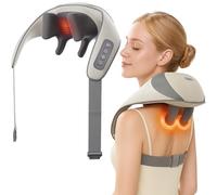 OSMING Masseur Shiatsu pour le cou et les épaules avec chaleur, masseur de tissus profonds 6D pour soulager la douleur, masseur électrique portable sans fil pour la maison et le bureau, cadeau pour