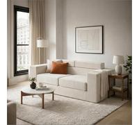 Osminthe Canapé-lit Convertible 2 Place,Canapé Convertible 2 in 1 avec 2 Coussins.160x65x60CM.Beige