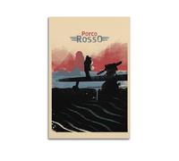 OSMNNIZ Poster décoratif sur toile Porco Rosso Poster7 - Impression sur toile moderne pour chambre à coucher - 40 x 60 cm