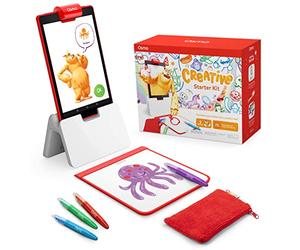 Osmo 901-00035 Kit de démarrage créatif pour Tablette Fire 3 Jeux éducatifs pour Dessin et résolution de problèmes/Physique précoce, Base STEM Incluse