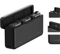 Osmo Action 4 3 Chargeur De Batterie Pour Dji Action 4 3,Boîtier De Charge Rapide Usb À Trois Emplacements Avec Câble Type-C Pour La Batterie D'Origine Dji Osmo Action 4 3
