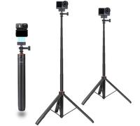 Osmo Action Selfie Stick Trépied pour DJI Action 6, Osmo Nano, poignée extensible 2 en 1 avec mini tige d'extension et rotule à 360°, support de vlogging de voyage/accessoires pour enregistrement
