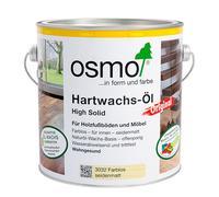 Osmo Cire Dure Huile Incolore Satiné pour Toutes Les Planchers en Bois 2500ml