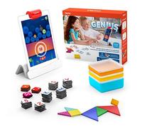 Osmo -Coffret complet Genius pour iPad -Genius Starter Kit -Âges 6-10ans -5 jeux d'apprentissage interactifs : maths, orthographe, art, physique,créativité et plus encore(base Osmo pour iPad incluse)