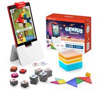 Osmo - Coffret complet Genius pour tablette Fire - Genius Starter Kit - Âges 6-10 ans - 5 jeux d'apprentissage interactifs : maths, orthographe, art, physique, créativité, et plus encore