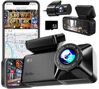 Osmo Dashcam Pro 4k avec Caméra Avant et Arrière, Nouvelle Caméra Embarquée à Vision Nocturne 2026 avec Surveillance Du Stationnement, Wifi/contrôle par Application 5,8 Ghz, Gps, Mode Stationnement
