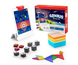 Osmo - Genius Starter Kit for iPad - 5 Educational Learning Games - Ages 6-10 - Math, Spelling, Creativity & More - STEM Toy (Osmo iPad Base Included)