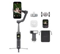 Osmo Mobile 8P + émetteur Mic Mini 2, nacelle stabilisatrice pour iPhone et Android, Microphone sans Fil, Audio Riche en détails, DJI OsmoAudio, réduction Active du Bruit, stabilisation sur 3 Axes