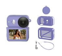 Osmo Nano Silicone Case with Camera Lens Cap Protector, Wrist Strap Compatible for DJI Osmo Nano, Full-Body Protective Cover, Scratch-Proof Shell Action Camera Accessories(Purple)