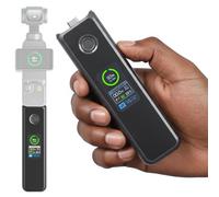 Osmo Pocket 3 Poignée de batterie, 20 W à charge rapide, accessoires compatibles avec DJI Pocket 3/Xtra Muse avec écran LCD couleur, vitesse de charge et température de la batterie visibles, 5000 mAh