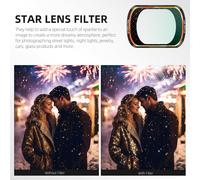 Osmo Pocket 3 Star Multilayer Filter 8X Starburst for DJI Pocket 3 Accessories Protection Lens Action Camera (Aluminium Magnetic Version)