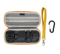 Osmo Pocket 4 Pro Étui de transport, sac de rangement rigide portable en polyuréthane avec dragonne et mousqueton pour accessoires d'appareil photo DJI Osmo Pocket 4 Pro, jaune, Étui de transport Osmo