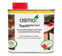 Osmo TopOil 3058 Huile solide transparente mate pour surfaces de cuisine en bois, résistante à l'eau et qualité alimentaire, 500 ml