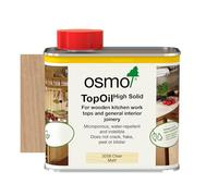 Osmo TopOil - Huile solide 3058, transparente mate, 500 ml - Huile de bois durable pour surfaces de cuisine en bois, résistante à l'eau et de qualité alimentaire, traitement du bois et finition bois