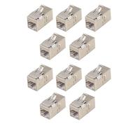 Osmond 10PCS Pass Through Gigabit Ethernet Cat6a RJ45 T568B Prises Modules Réseau sans Outils Connecteur LAN Blindé(Socket)