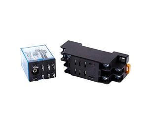 Osmond 12V DC Relais de Puissance Bobine DPDT LY2NJ HH62P-L JQX-13F 10A Avec PTF08A Douille Base