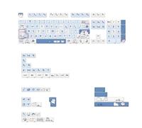 Osmond 148 Touches MDA Keycaps Meow Meow Thème PBT Sublimation Thermique Simple Face pour MX Switch Fit 61/68/87/96/104/108 Clavier