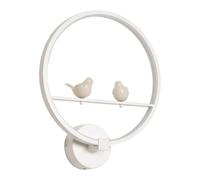 Osmond 18W 3000K Lumière Chaude Deux Oiseaux LED Ring Lampe Murale Lampe Murale Moderne pour Salon Chambre Éclairage de Chevet Blanc