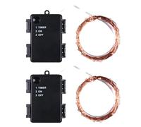 Osmond 2 Bandes Lumineuses LED 10 M 100 Lumi¨¨res (Quatre Couleurs) 4,5 V 3 Piles AA Bo?Tier ¨¦tanche avec Marche/Arr¨ºt
