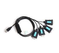 Osmond -232 9 Broches DB9 Câble Série 4 Port USB vers RS232 Câble avec Adaptateur Male Chipset PL2303 A pour Les Accessoires PC Notebook