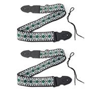 Osmond 2pcs avec Pick Clip Guitare STRAP Broderie de Style Ethnique Strap de Guitare Accessoires Guitare Élargissement des Sangles de Ukulélé